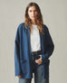 Women's French Terry Cardigan - Marine Navy